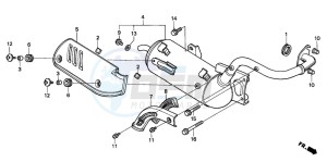 SH75 drawing EXHAUST MUFFLER (SH75P/S/DP/DS)