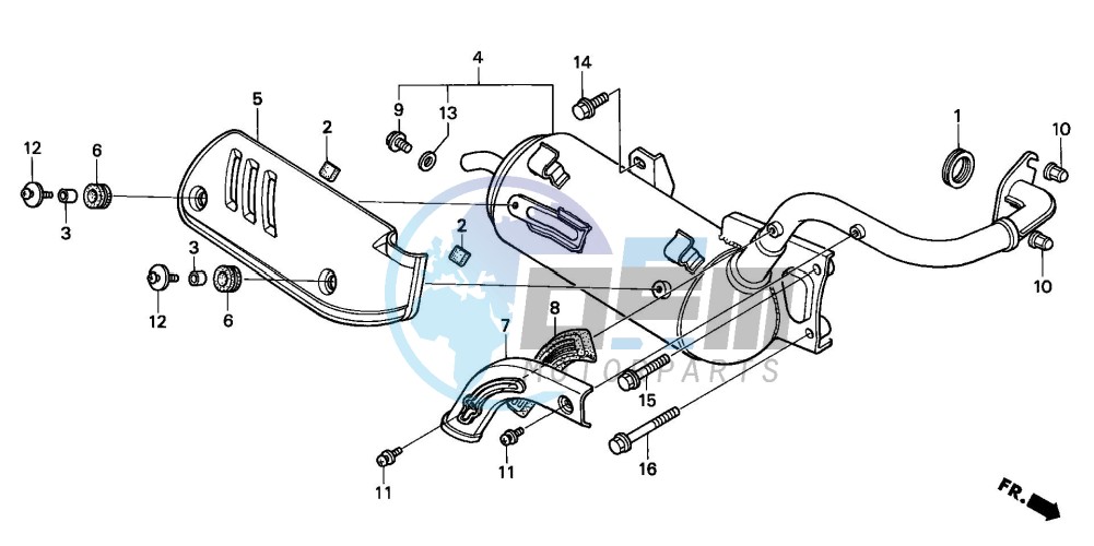 EXHAUST MUFFLER (SH75P/S/DP/DS)