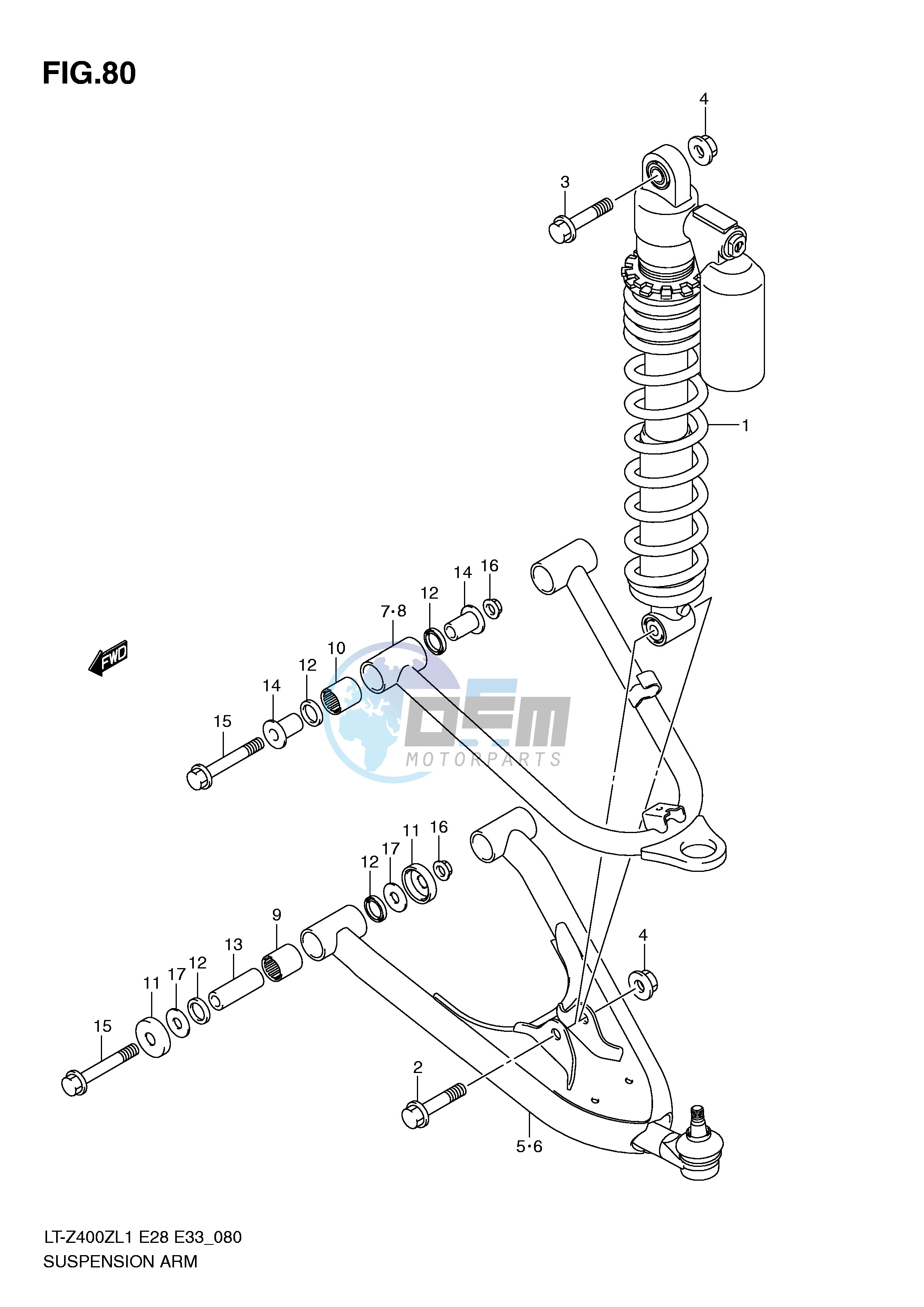 SUSPENSION ARM (LT-Z400ZL1 E33)