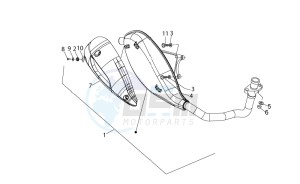 Sport City One 50 4t 4v USA-Canada USA CANADA drawing Exhaust unit