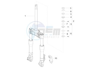 X Evo 125 Euro 3 (UK) drawing Fork/steering tube - Steering bearing unit