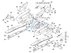 SR Max 125 drawing Central cover - Footrests