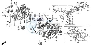 CR125R drawing CRANKCASE (CR125R3,4)