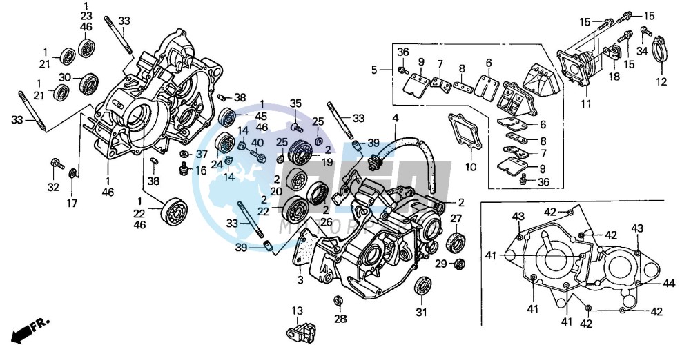 CRANKCASE (CR125R3,4)