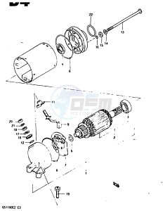 GSX1100 (Z-D) drawing STARTING MOTOR (GSX1100ESD)