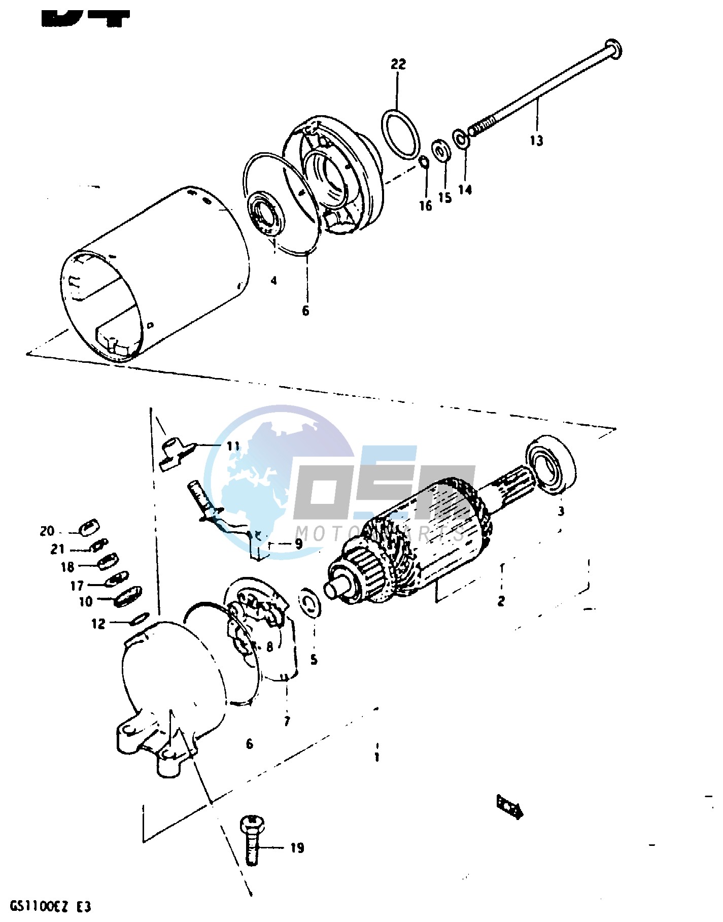 STARTING MOTOR (GSX1100ESD)