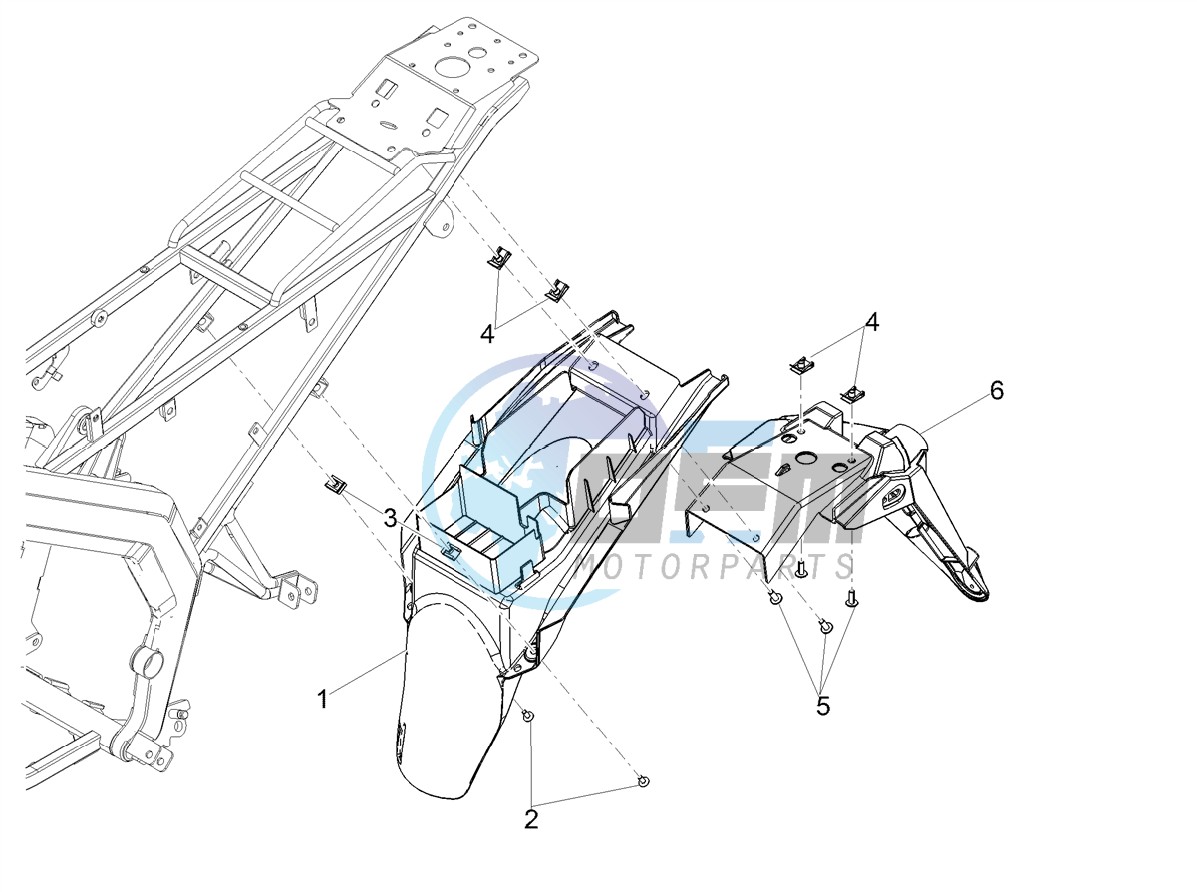 Rear mudguard