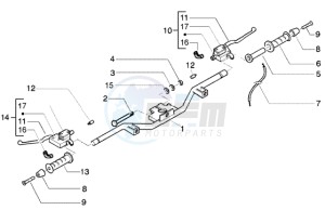 Beverly 125 RST drawing Handlebar - brake pump