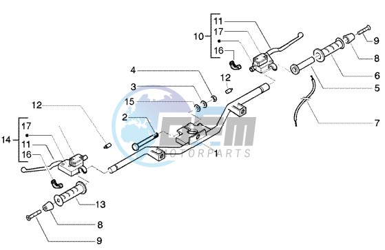 Handlebar - brake pump