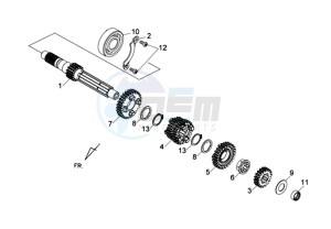 WOLF 250EFI drawing DRIVE SHAFT -  SPROCKETS