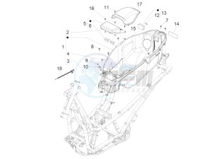 BEVERLY 300 IE ABS E4 (APAC) drawing Helmet housing - Undersaddle