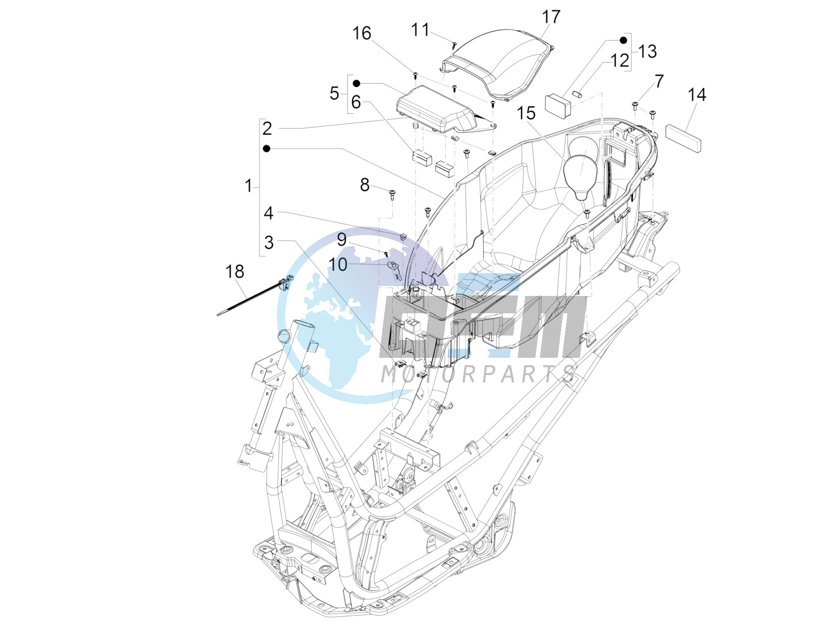 Helmet housing - Undersaddle