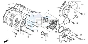 XRV750 AFRICA TWIN drawing LEFT CRANKCASE COVER/ WATER PUMP