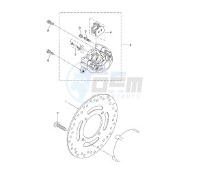 YP R X-MAX 125 drawing REAR BRAKE CALIPER