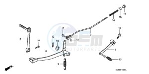 CRF70FB CRF70F ED drawing PEDAL