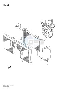 LT-Z400 (E19) drawing RADIATOR