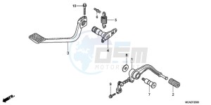 GL18009 BR / AB - (BR / AB) drawing PEDAL