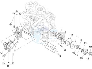 Granturismo 200 L UK drawing Rocking levers support unit