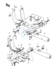 KZ 1300 A (A1-A3) drawing MUFFLERS