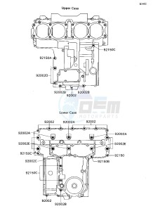 ZX 750 H [NINJA ZX-7] (H2) [NINJA ZX-7] drawing CRANKCASE BOLT PATTERN