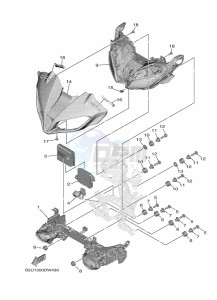 TRACER 9 MTT890 (B5U9) drawing HEADLIGHT