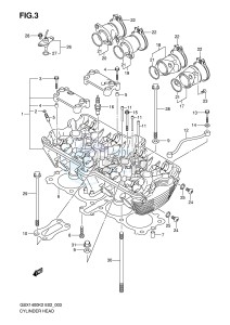 GSX1400 (E2) drawing CYLINDER HEAD