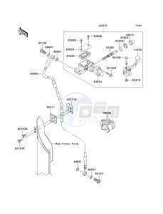 KX 450 E (KX450F MONSTER ENERGY) (E9FA) E9FA drawing FRONT MASTER CYLINDER