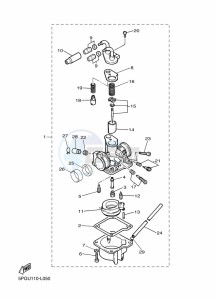 PW50 (2SAH) drawing CARBURETOR