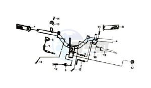 ORBIT 50 25KMH drawing HANDLEBAR / BRAKE LEVERS /CABLES