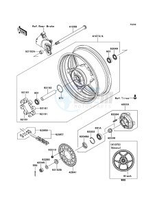 Z750R ZR750NCF UF (UK FA) XX (EU ME A(FRICA) drawing Rear Hub