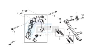 HD2 200 drawing CENTRAL STAND /SIDE STAND/ KICKSTARTER PEDAL