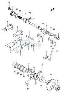 RM80 (T-V) drawing EXHAUST VALVE