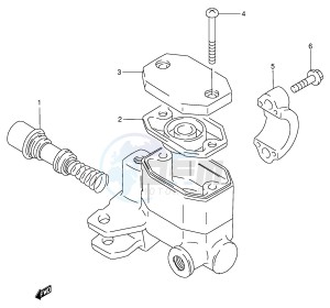 GN125 (E1) drawing FRONT MASTER CYLINDER (MODEL M N R)