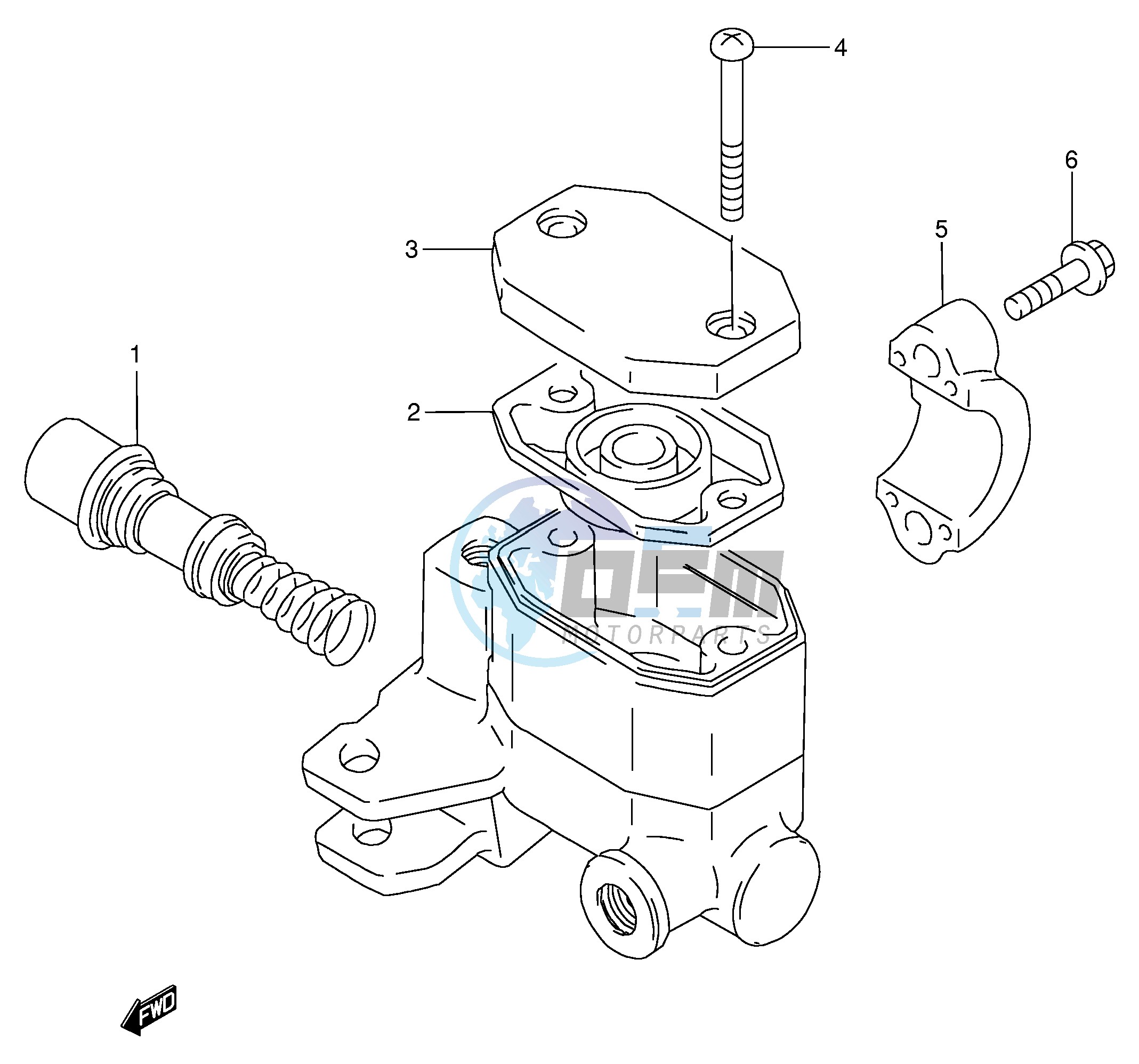 FRONT MASTER CYLINDER (MODEL M N R)