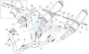 RSV 2 1000 drawing Exhaust pipe