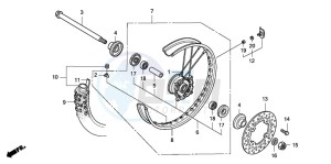 CRF150RB CRF150RB drawing FRONT WHEEL