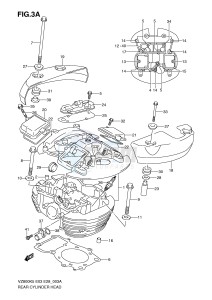 VZ800 (E3-E28) MARAUDER drawing REAR CYLINDER HEAD (MODEL K9)