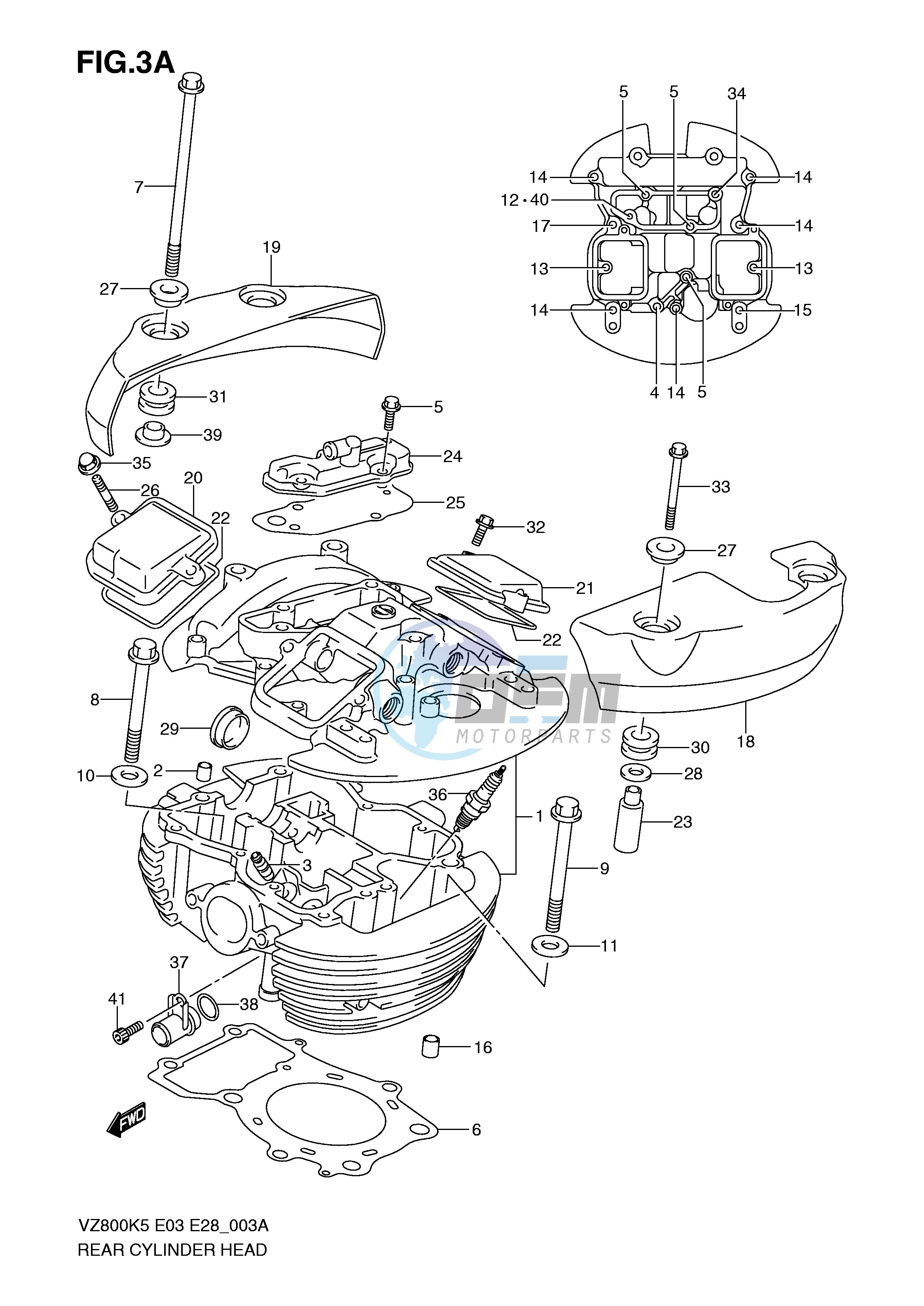 REAR CYLINDER HEAD (MODEL K9)