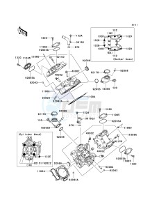 KVF 700 A [PRAIRIE 700 4X4] (A6F) A6F drawing CYLINDER HEAD