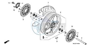 VFR1200FC drawing FRONT WHEEL