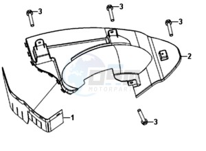 ALLO 50 45 KM/H L6 drawing REAR FENDER - MUDGUARD -