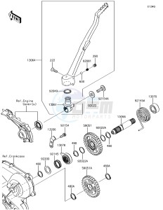 KX450F KX450HJF EU drawing Kickstarter Mechanism