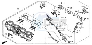 CBR600F drawing THROTTLE BODY