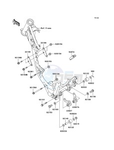 KX85_/_KX85_II KX85BBF EU drawing Engine Mount