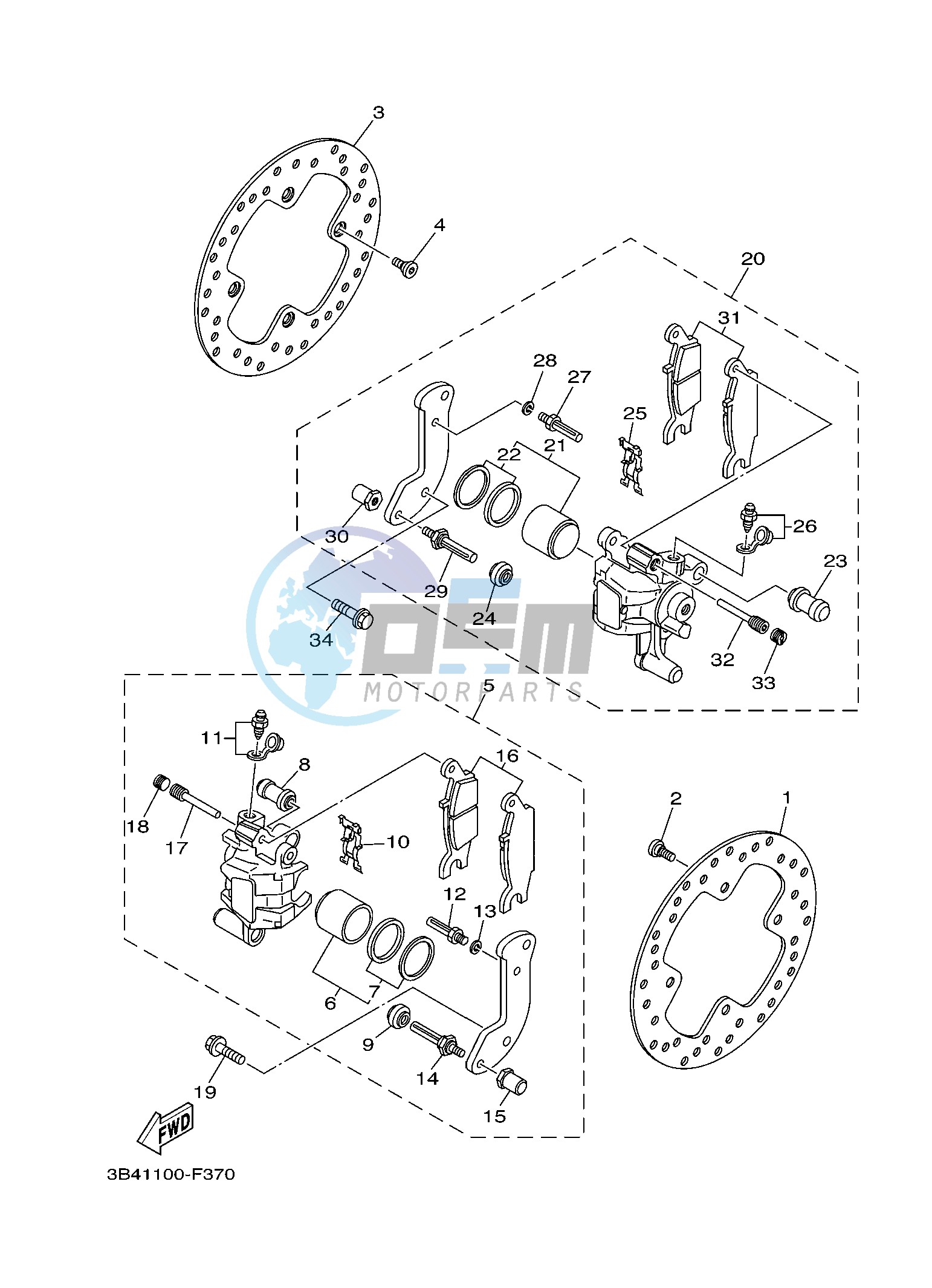 REAR BRAKE CALIPER