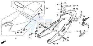 CBF500 drawing SEAT/SEAT COWL