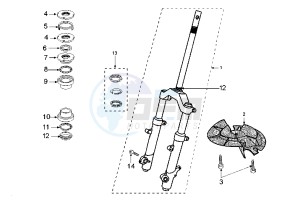 JET FORCE - 125 cc drawing FRONT FORK