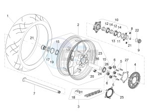 TUONO 1100 V4 RF E4 ABS (APAC) drawing Rear wheel