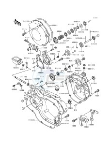 KX 125 J [KX125] (J1) [KX125] drawing ENGINE COVER