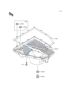 ZX 600 G [NINJA ZX-6R] (G1-G2) [NINJA ZX-6R] drawing OIL PAN